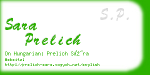 sara prelich business card